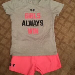 Little Girls Under Armour Short Set in Size 6